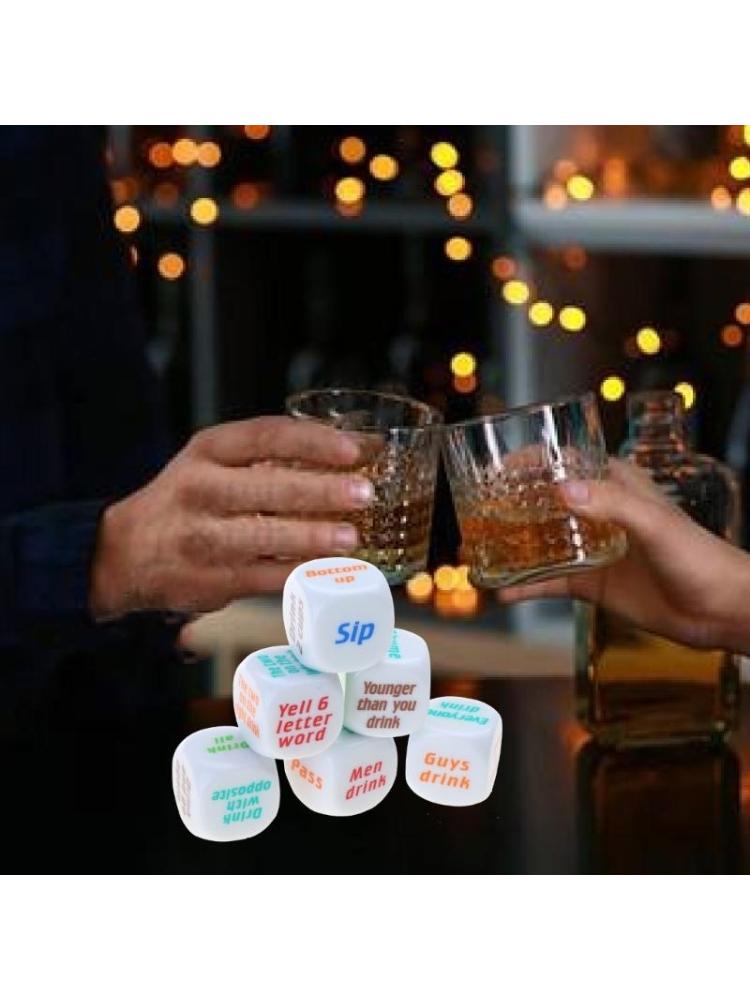 Party Games Adults Drinking - Juego dados para vino, 6 uds.,