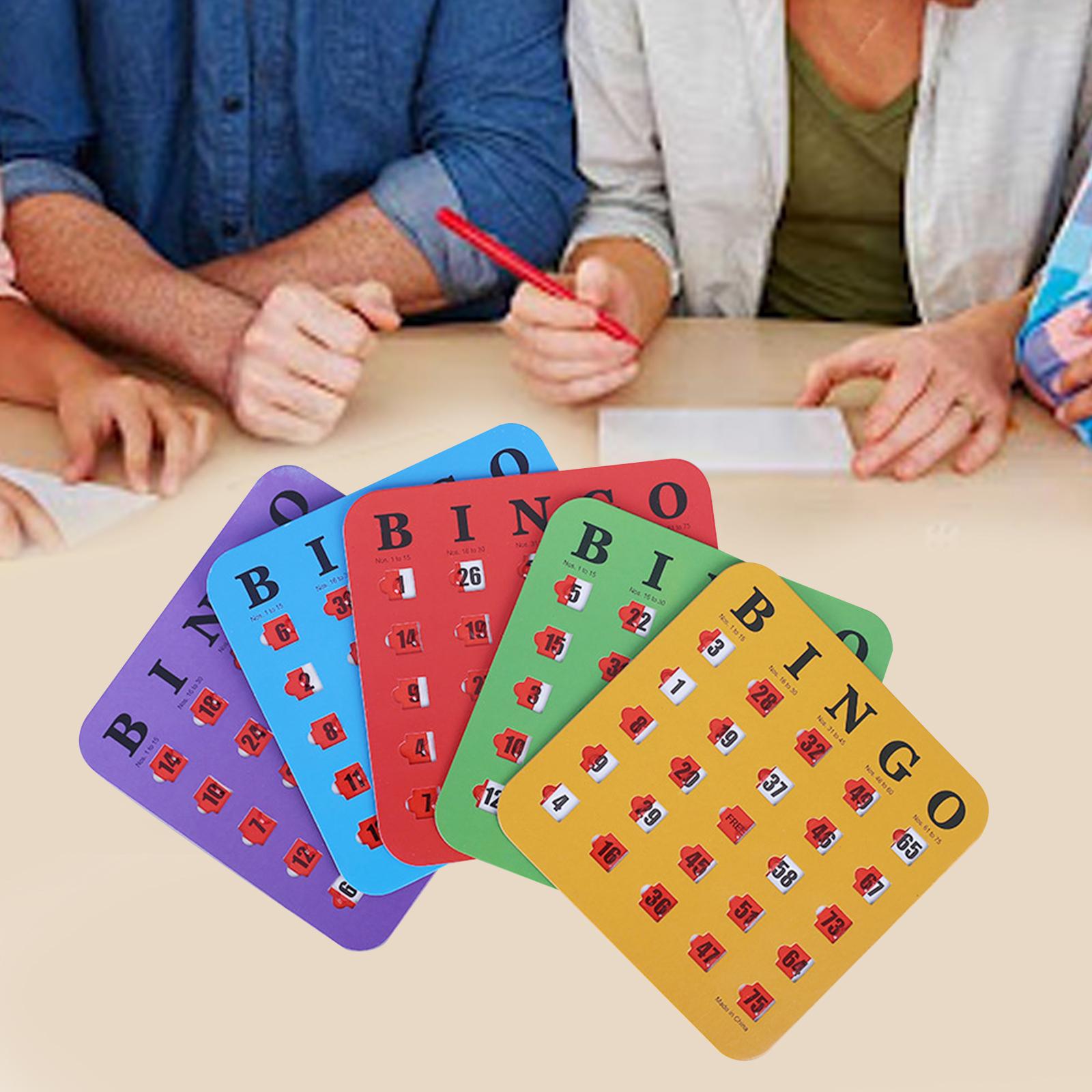 Party Games For Large Groups - 5 piezas de cartón de bingo