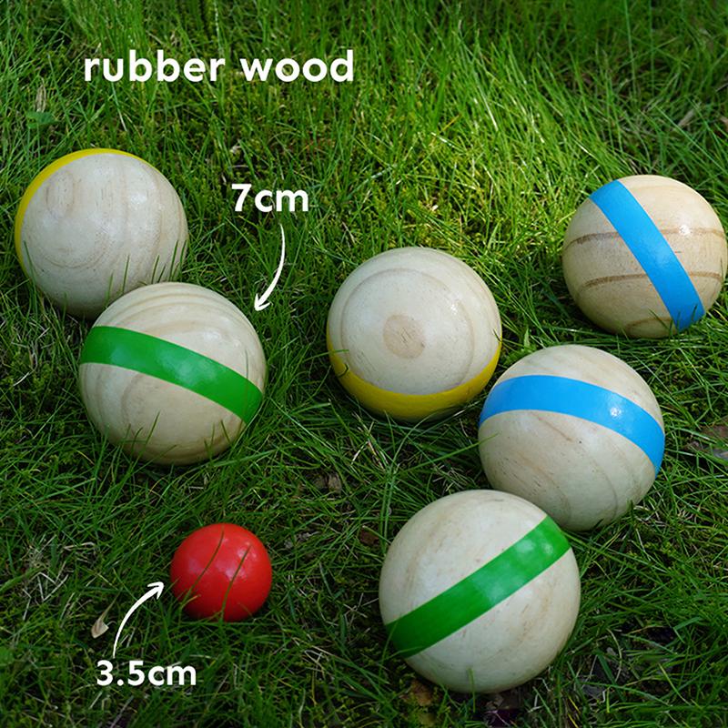 7 bolas de bochas de madera, b - Bocce Ball Lawn reseña y precio